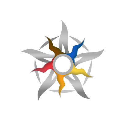 Ilustrasi Lima Elemen Berwarna